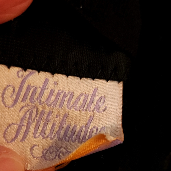 Vintage 1980s Black Satin & Lace Corset by Intimate Attitudes - Picture 13 of 14